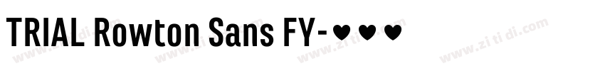 TRIAL Rowton Sans FY字体转换